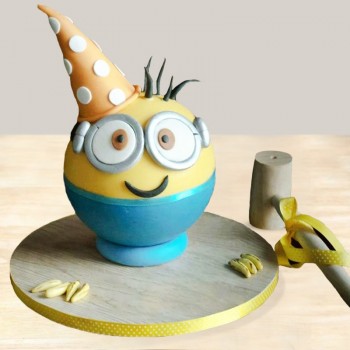 Minion Pinata Cake