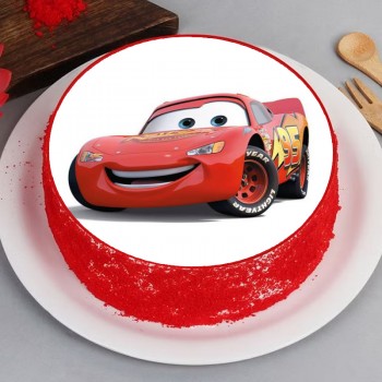 Mcqueen Cartoon Cake