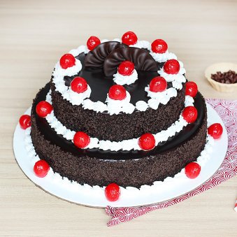 Two Tier  Black Forest Cake